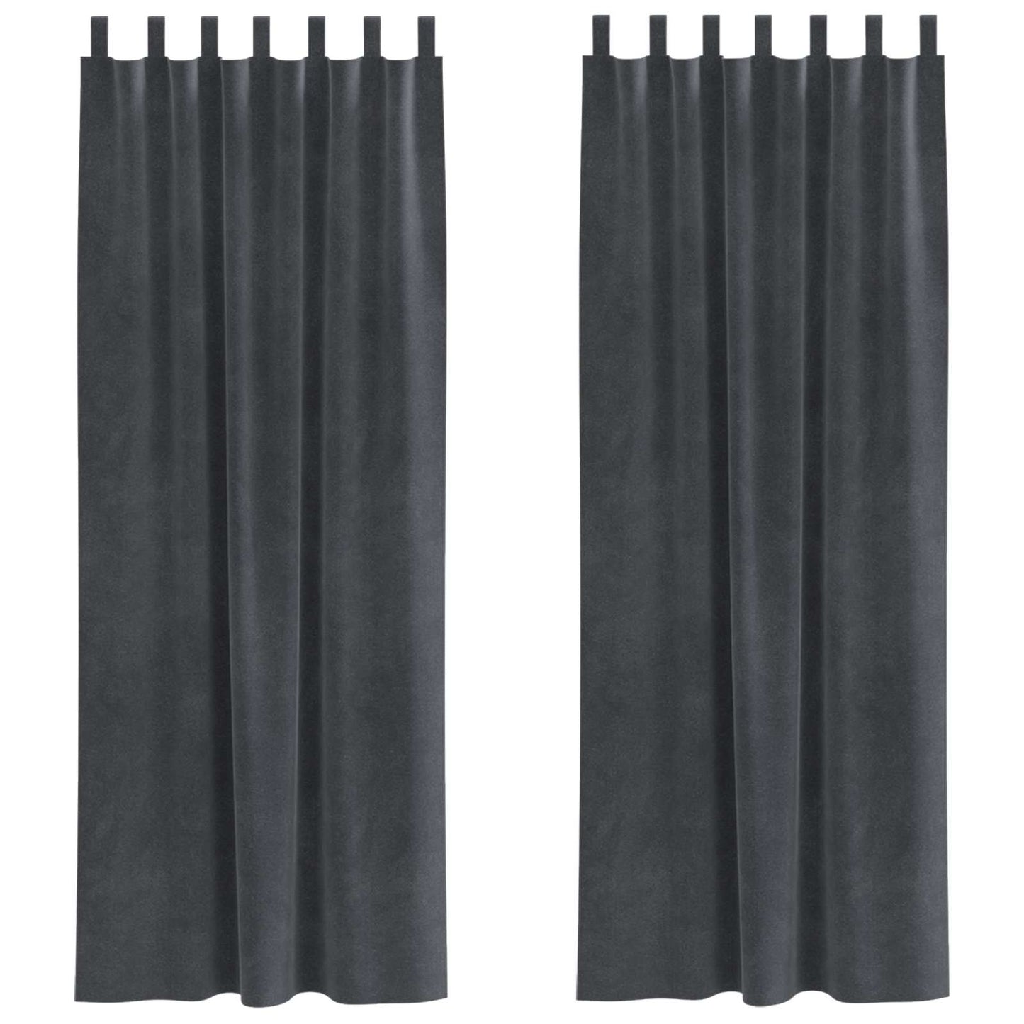vidaXL Blackout Curtains 2 pcs Light Grey 140 x 245 cm Velvet