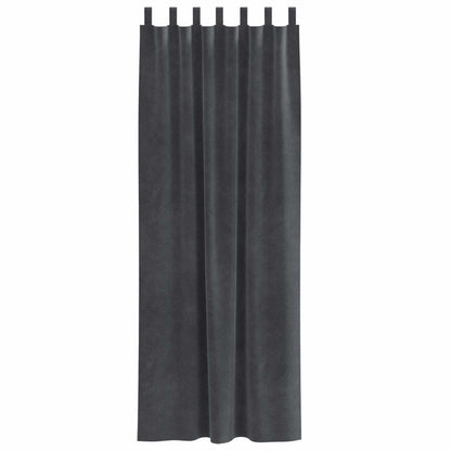 vidaXL Blackout Curtains 2 pcs Light Grey 140 x 260 cm Velvet