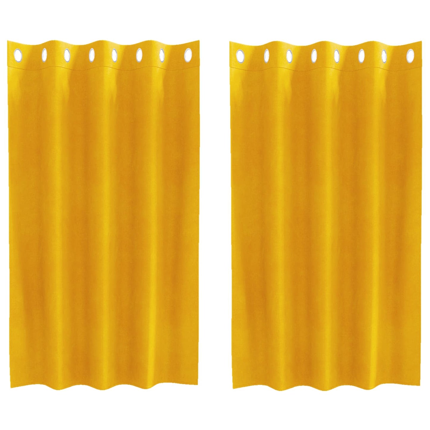 vidaXL Blackout Curtains 2 pcs Mustard Yellow 140 x 140 cm Velvet
