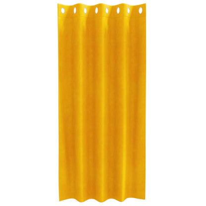 vidaXL Blackout Curtains 2 pcs Mustard Yellow 140 x 175 cm Velvet