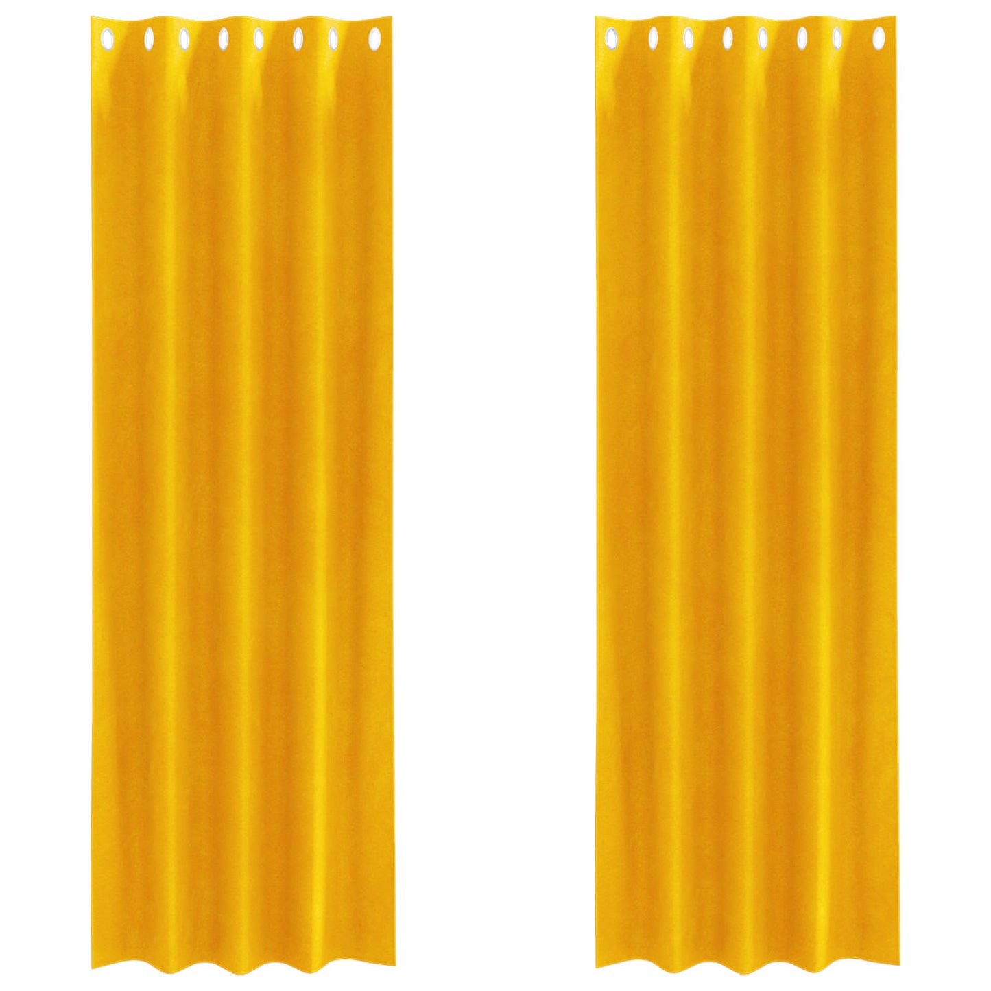 vidaXL Blackout Curtains 2 pcs Mustard Yellow 140 x 260 cm Velvet