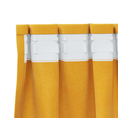 vidaXL Blackout Curtains 2 pcs Mustard Yellow 140 x 225 cm Velvet
