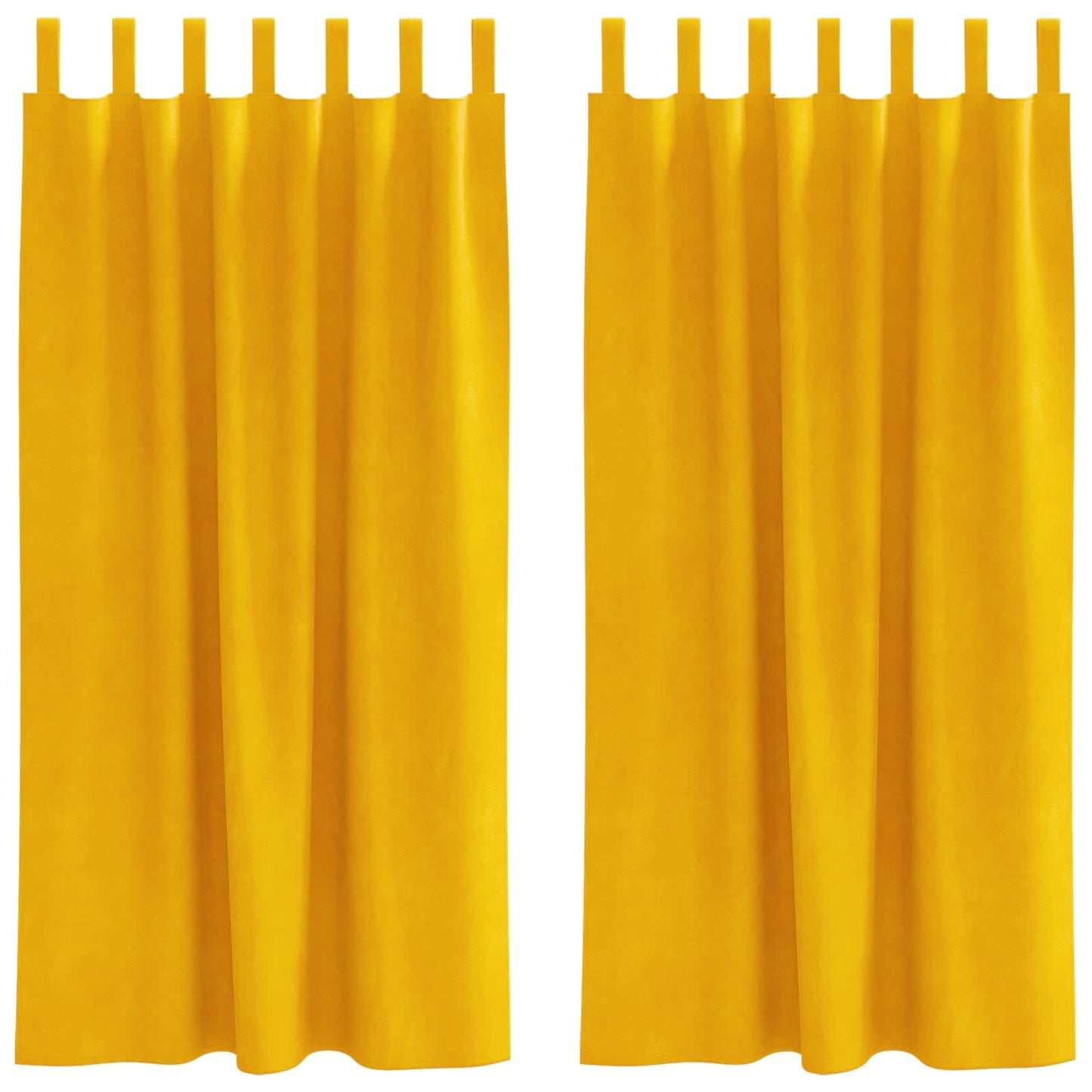 vidaXL Blackout Curtains 2 pcs Mustard Yellow 140 x 175 cm Velvet