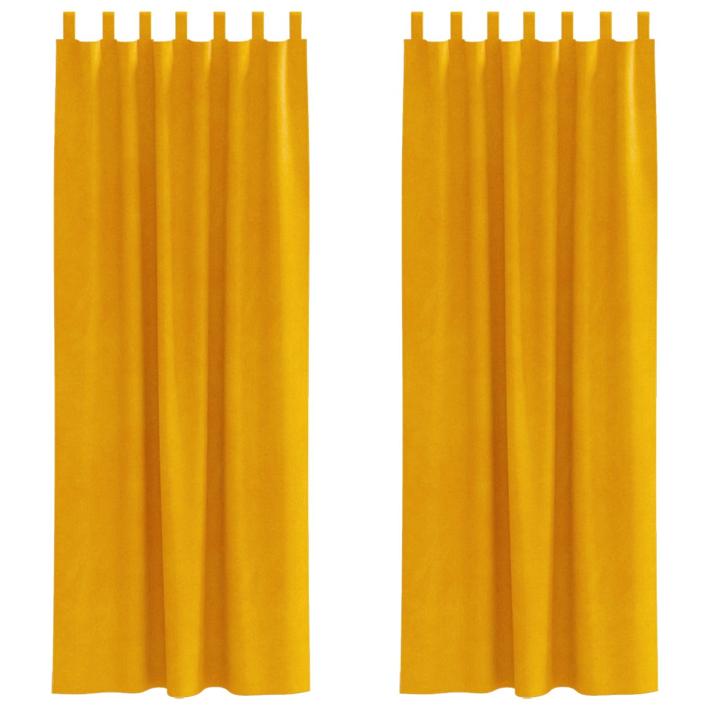 vidaXL Blackout Curtains 2 pcs Mustard Yellow 140 x 245 cm Velvet