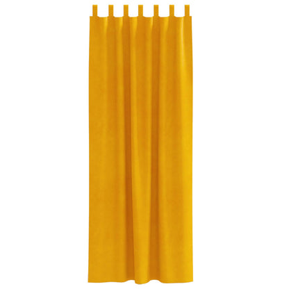 vidaXL Blackout Curtains 2 pcs Mustard Yellow 140 x 245 cm Velvet