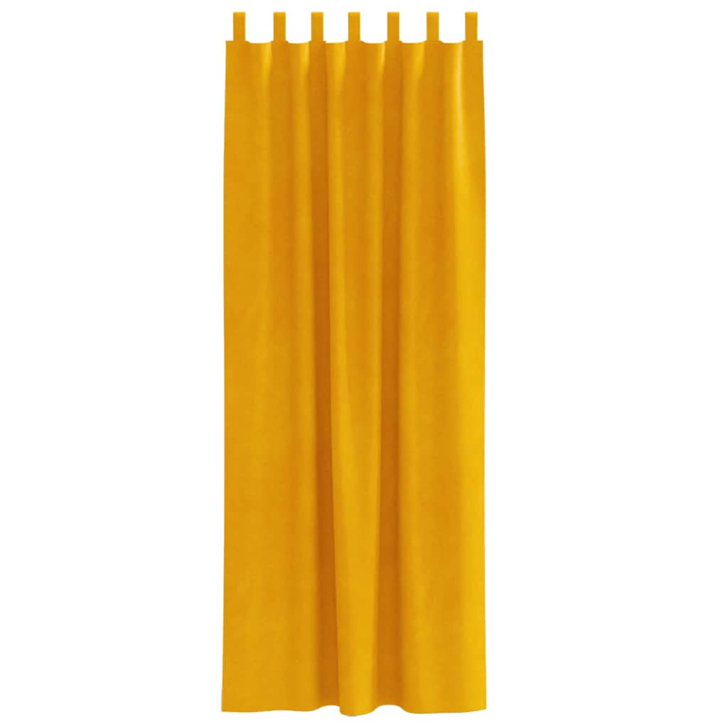 vidaXL Blackout Curtains 2 pcs Mustard Yellow 140 x 260 cm Velvet
