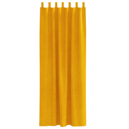 vidaXL Blackout Curtains 2 pcs Mustard Yellow 140 x 260 cm Velvet