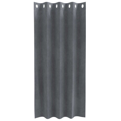 vidaXL Blackout Curtains 2 pcs Light Grey 140 x 175 cm Velvet