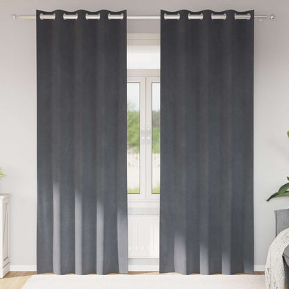 vidaXL Curtains 2 pcs Light Grey 140 x 260 cm Velvet