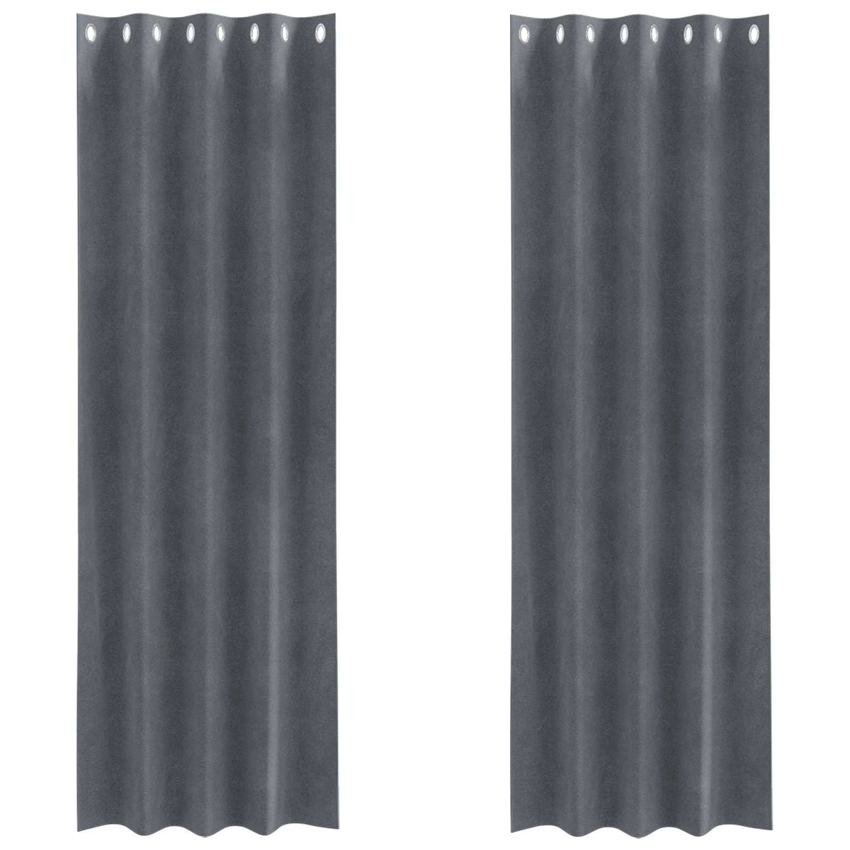 vidaXL Curtains 2 pcs Light Grey 140 x 260 cm Velvet