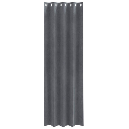 vidaXL Curtains 2 pcs Light Grey 140 x 260 cm Velvet