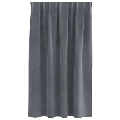 vidaXL Blackout Curtains 2 pcs Light Grey 140 x 140 cm Velvet