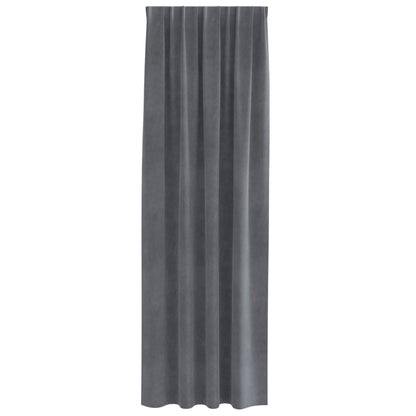 vidaXL Blackout Curtains 2 pcs Light Grey 140 x 245 cm Velvet