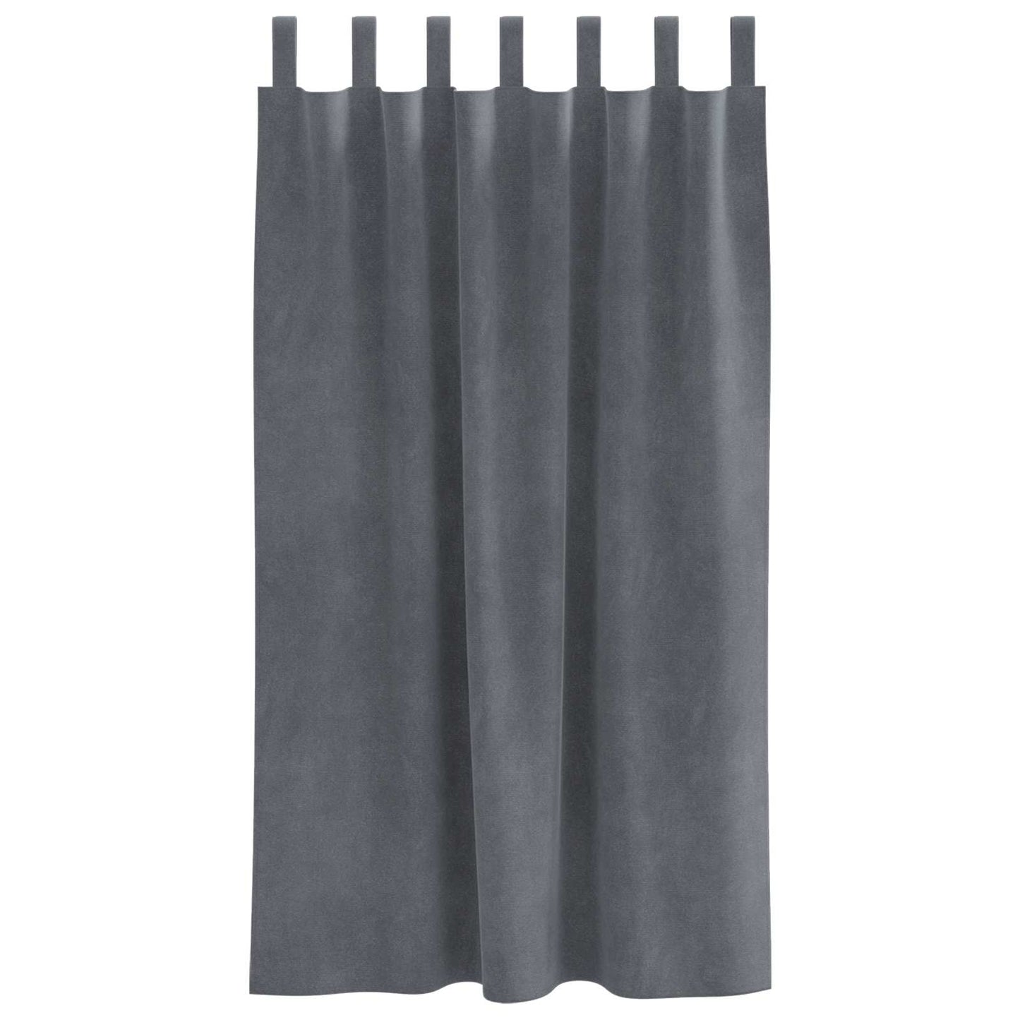 vidaXL Blackout Curtains 2 pcs Light Grey 140 x 175 cm Velvet