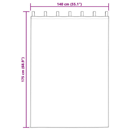 vidaXL Blackout Curtains 2 pcs Light Grey 140 x 175 cm Velvet