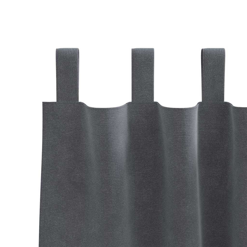 vidaXL Blackout Curtains 2 pcs Light Grey 140 x 245 cm Velvet