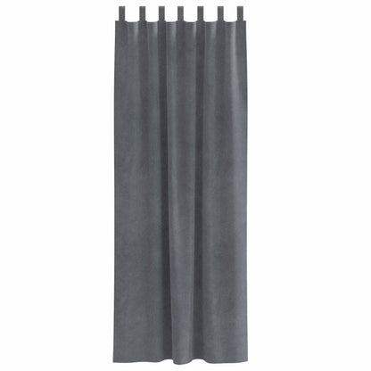 vidaXL Blackout Curtains 2 pcs Light Grey 140 x 260 cm Velvet