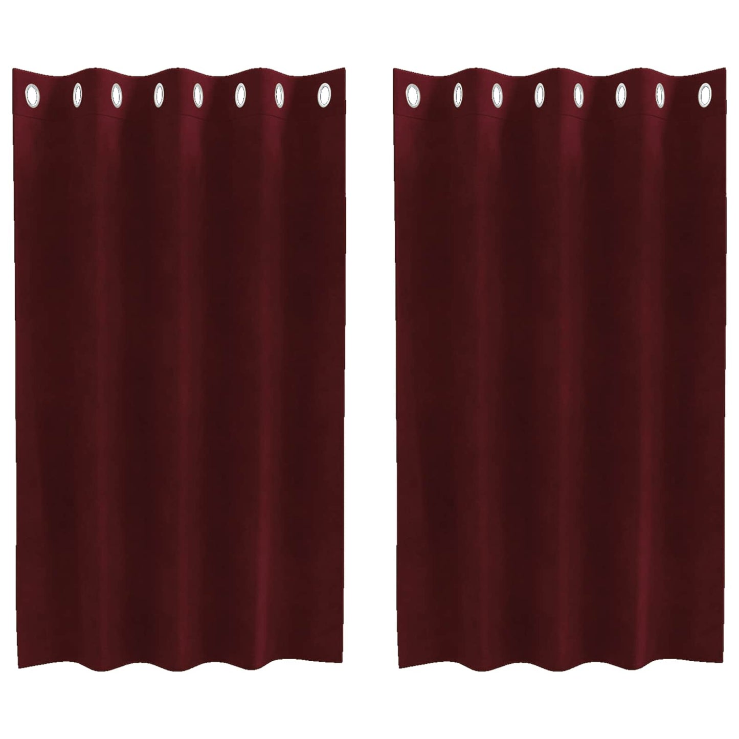 vidaXL Blackout Curtains 2 pcs Wine Red 140 x 140 cm Velvet