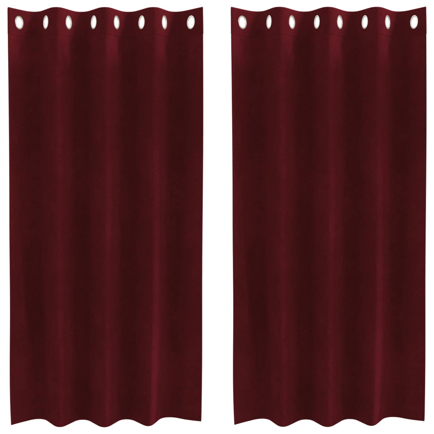 vidaXL Blackout Curtains 2 pcs Wine Red 140 x 175 cm Velvet