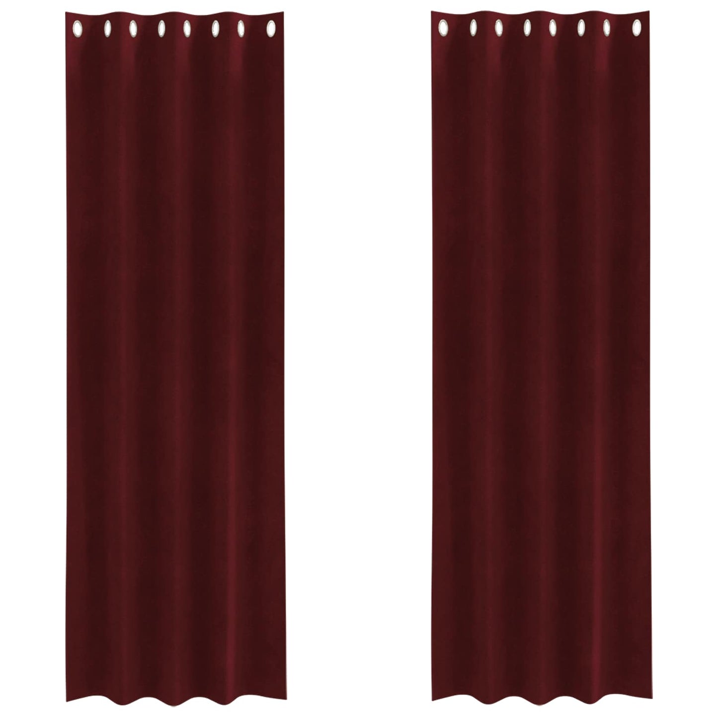 vidaXL Blackout Curtains 2 pcs Wine Red 140 x 260 cm Velvet