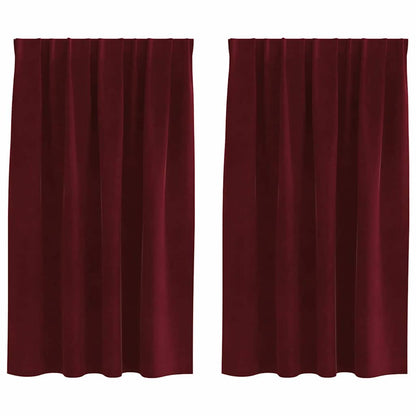 vidaXL Curtains 2 pcs Wine Red 140 x 140 cm Velvet