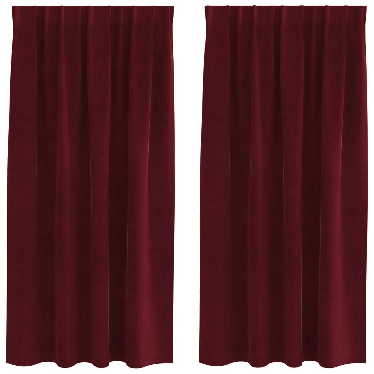 vidaXL Blackout Curtains 2 pcs Wine Red 140 x 175 cm Velvet