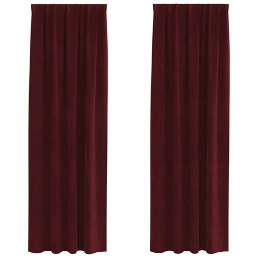 vidaXL Blackout Curtains 2 pcs Wine Red 140 x 245 cm Velvet
