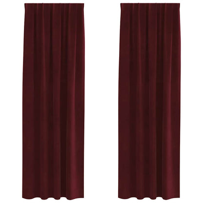 vidaXL Blackout Curtains 2 pcs Wine Red 140 x 260 cm Velvet