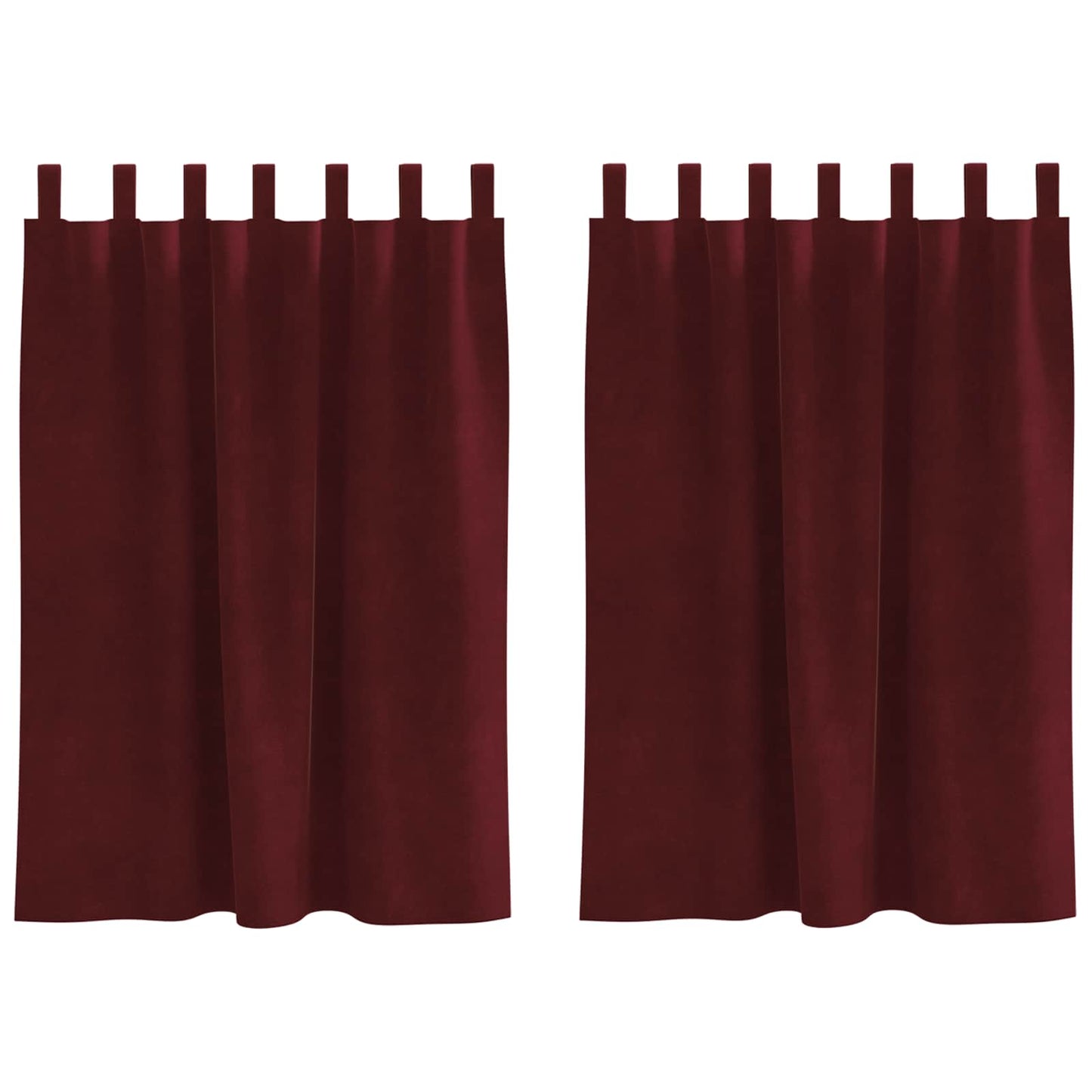 vidaXL Blackout Curtains 2 pcs Wine Red 140 x 140 cm Velvet