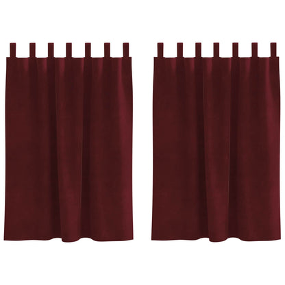 vidaXL Blackout Curtains 2 pcs Wine Red 140 x 140 cm Velvet