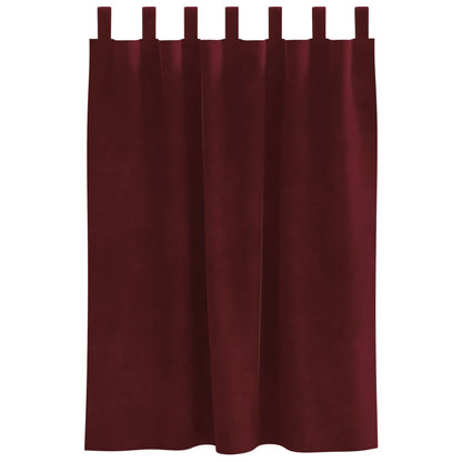 vidaXL Blackout Curtains 2 pcs Wine Red 140 x 140 cm Velvet