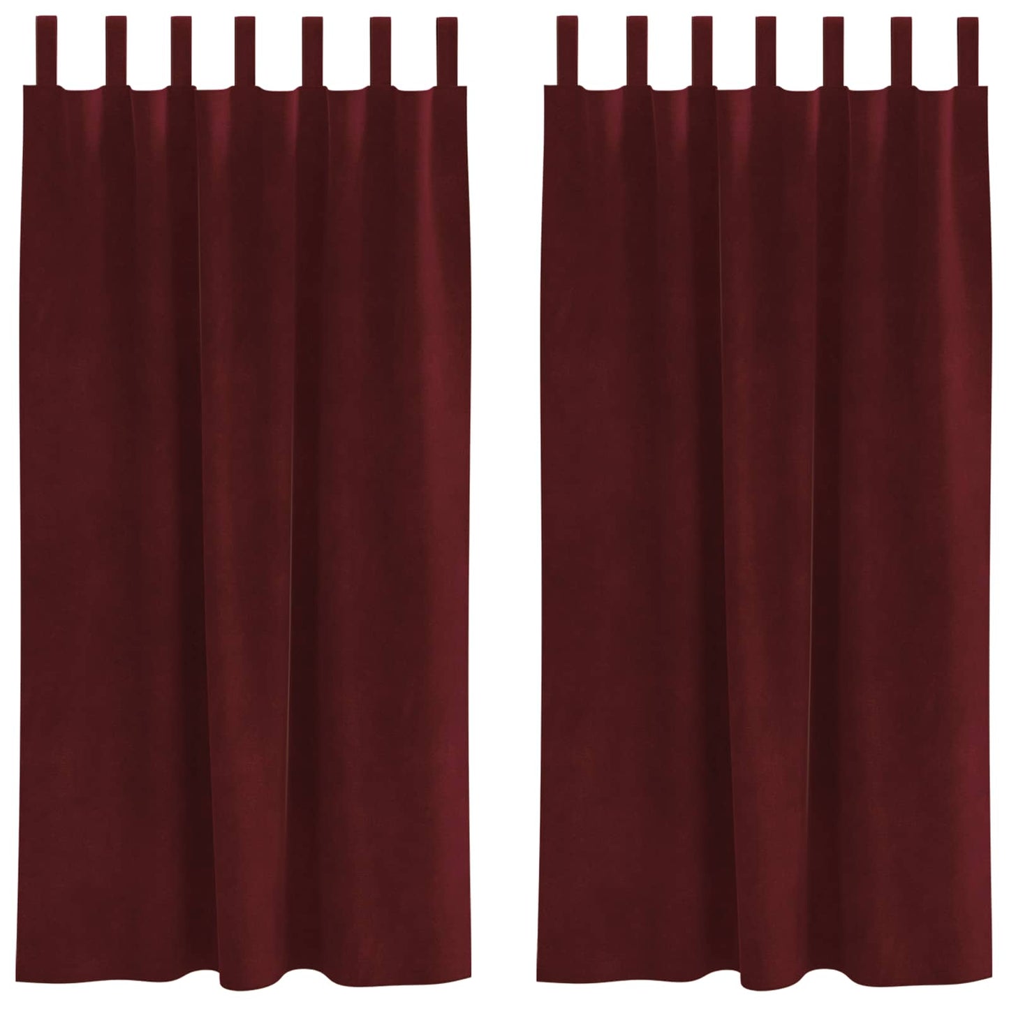 vidaXL Blackout Curtains 2 pcs Wine Red 140 x 175 cm Velvet