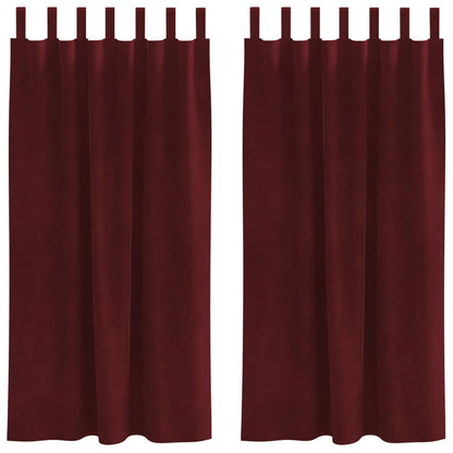 vidaXL Blackout Curtains 2 pcs Wine Red 140 x 175 cm Velvet