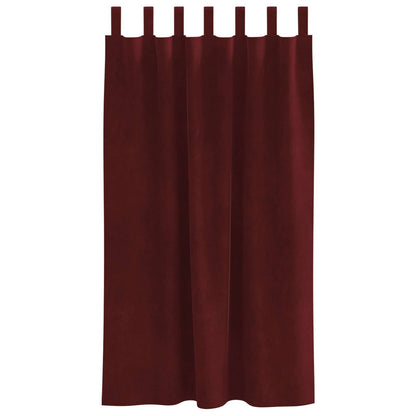 vidaXL Blackout Curtains 2 pcs Wine Red 140 x 175 cm Velvet