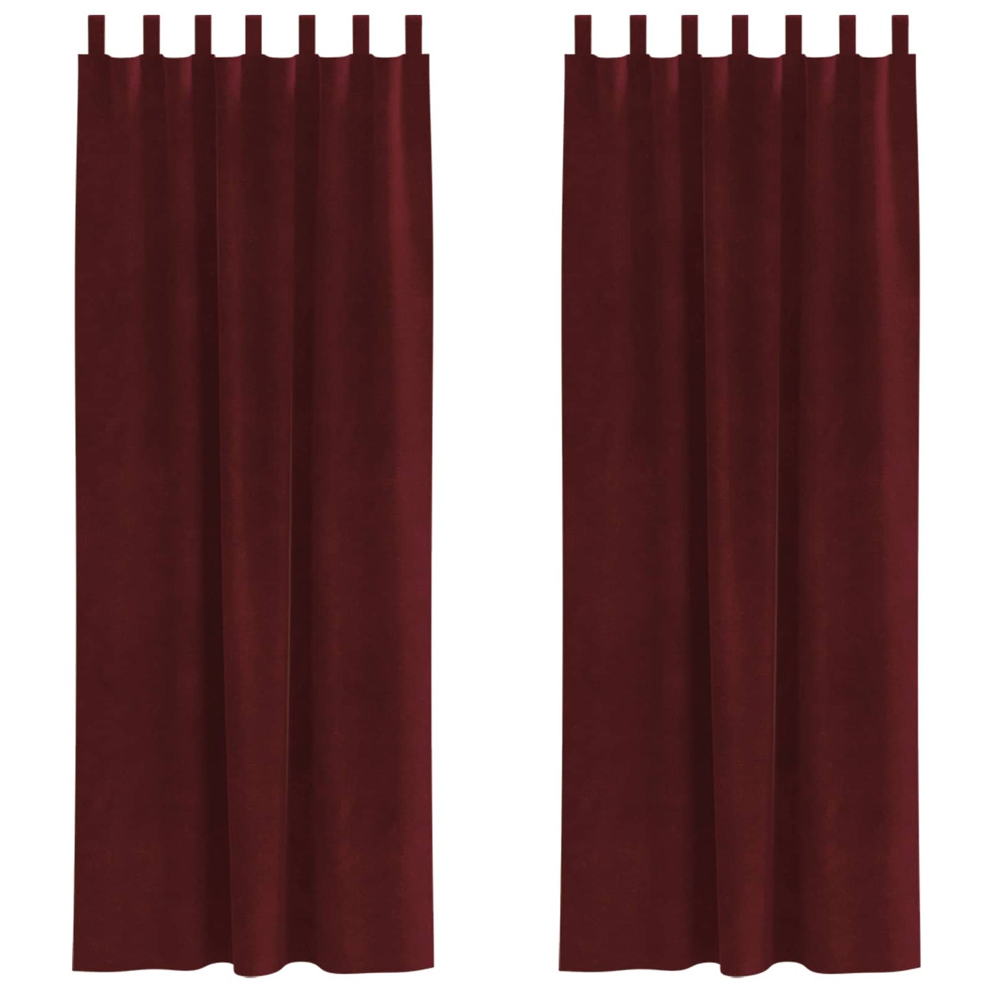 vidaXL Blackout Curtains 2 pcs Wine Red 140 x 245 cm Velvet