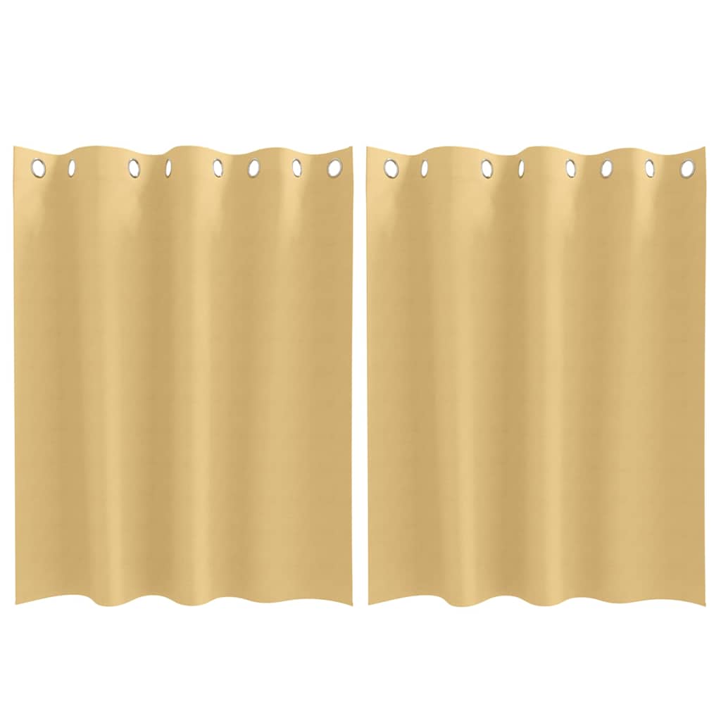 vidaXL Blackout Curtains with Rings 2 pcs Beige 140 x 140 cm Polyester