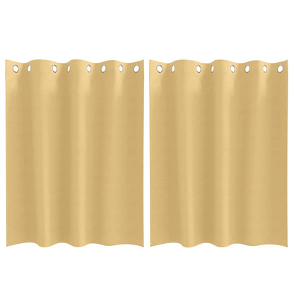 vidaXL Blackout Curtains with Rings 2 pcs Beige 140 x 140 cm Polyester