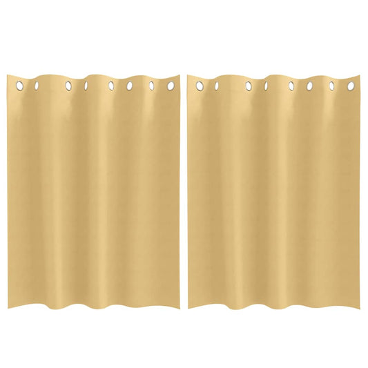 vidaXL Blackout Curtains with Rings 2 pcs Beige 140 x 140 cm Polyester