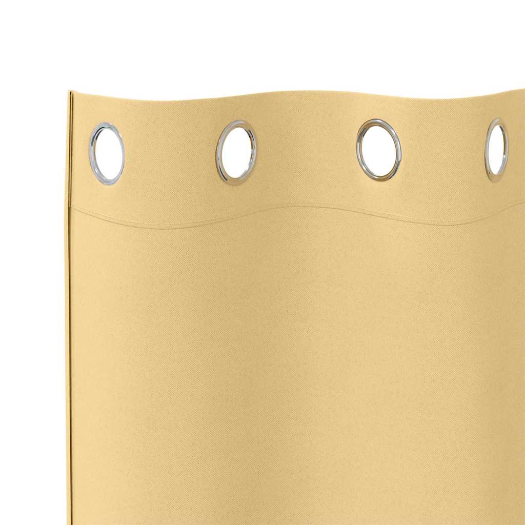 vidaXL Blackout Curtains with Rings 2 pcs Beige 175 x 140 cm Polyester