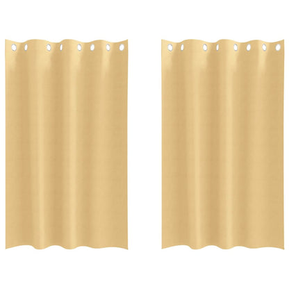 vidaXL Blackout Curtains with Rings 2 pcs Beige 175 x 140 cm Polyester