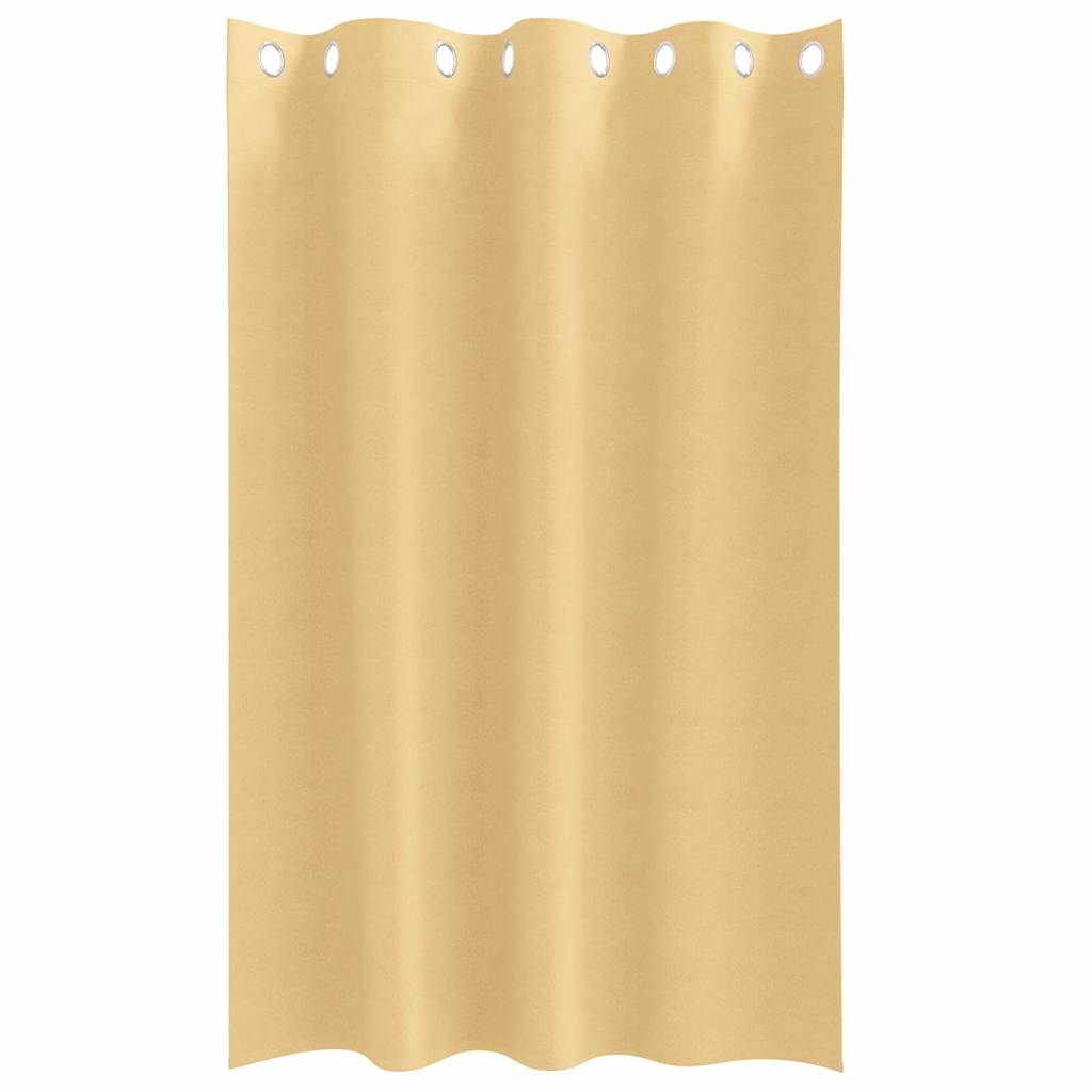 vidaXL Blackout Curtains with Rings 2 pcs Beige 175 x 140 cm Polyester
