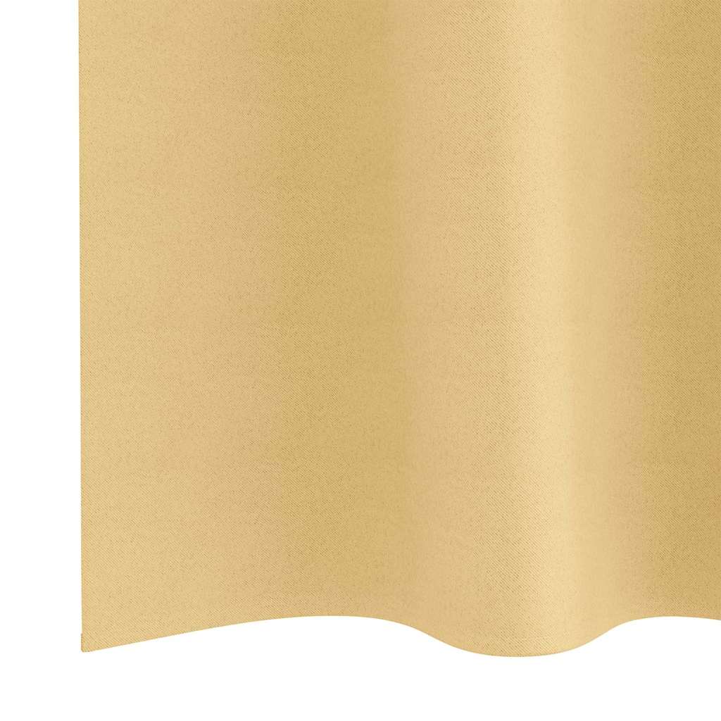 vidaXL Blackout Curtains with Rings 2 pcs Beige 260 x 140 cm Polyester