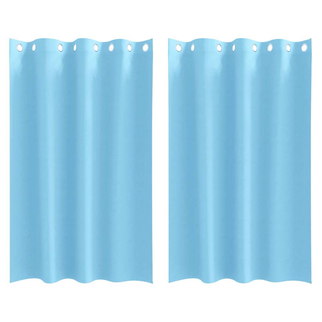 vidaXL Blackout Curtains with Rings 2 pcs Light Blue 175 x 140 cm