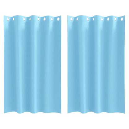 vidaXL Blackout Curtains with Rings 2 pcs Light Blue 175 x 140 cm