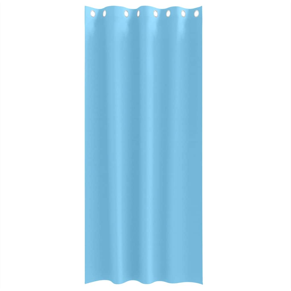 vidaXL Blackout Curtains with Rings 2 pcs Light Blue 225 x 140 cm
