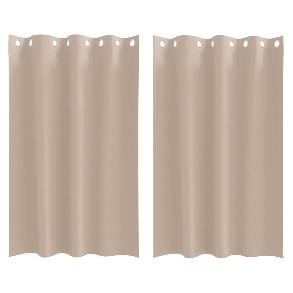 vidaXL Blackout Curtains with Rings 2 pcs Taupe 175 x 140 cm Polyester
