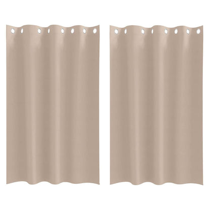vidaXL Blackout Curtains with Rings 2 pcs Taupe 175 x 140 cm Polyester