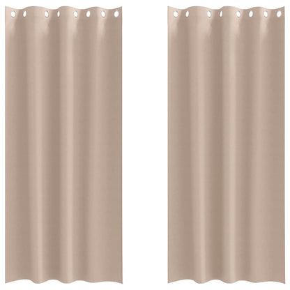 vidaXL Blackout Curtains with Rings 2 pcs Taupe 245 x 140 cm Polyester