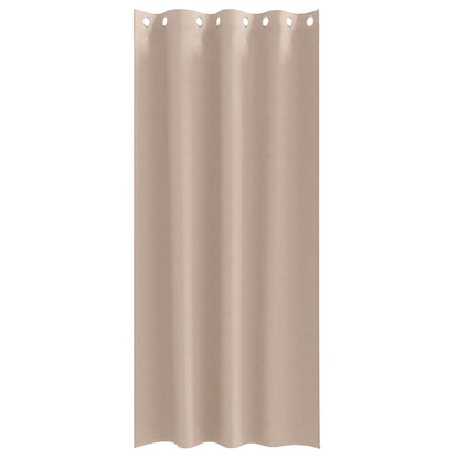 vidaXL Blackout Curtains with Rings 2 pcs Taupe 245 x 140 cm Polyester