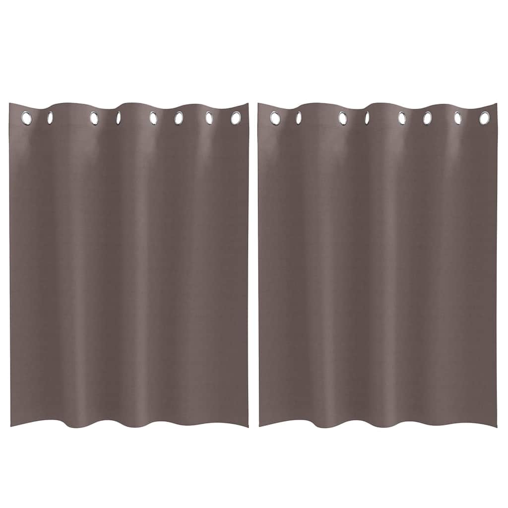 vidaXL Blackout Curtains with Rings 2 pcs Dark Brown 140 x 140 cm
